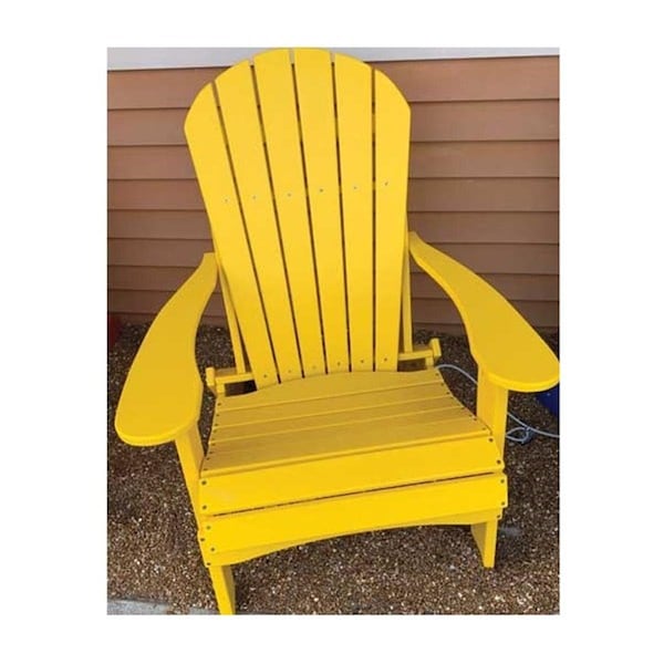 Kd 40 x 32 x 33 in. Folding Adirondack Chair, Yellow KD2471426 - main